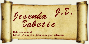 Jesenka Dabetić vizit kartica